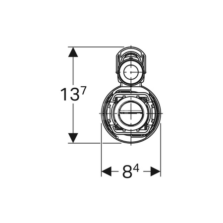 Przycisk Geberit do zaworu spustowego typ 290: Model=Spłukiwanie dwudzielne, Chrom błyszczący