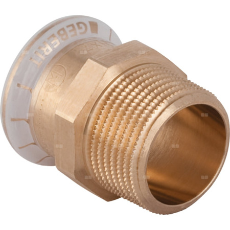 Złączka GEBERIT Mapress Kupfer FKM przejściowa z gwintem zewn., Cu, 3/4'' x 28 mm (GZ x mufa zaprasowywana) z uszczelką