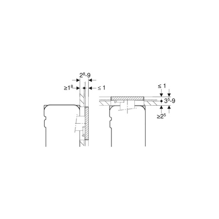 Płytka nośna Geberit dla płyty przykrywającej Omega, zlicowana z powierzchnią ściany