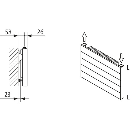 Grzejnik płytowy typ 11 KERMI HHN, z osłonami wym. 840 x 600 mm, kolor biały, moc 586 W