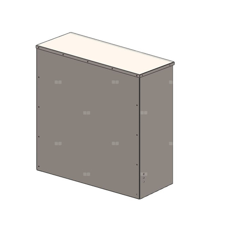 Skrzynka gazowa 600x600x250, wolnostojąca, ze skośnym daszkiem, stal nierdzewna