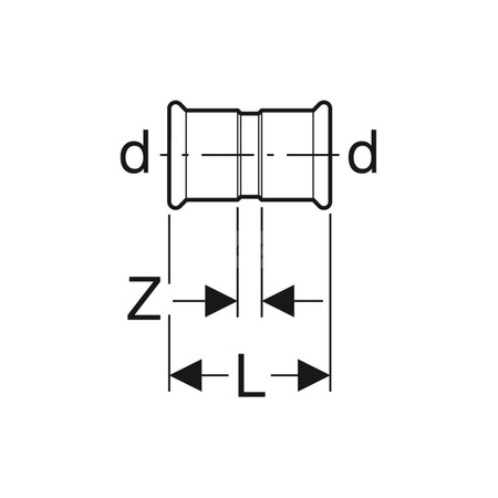 O-Ring gumowy GEBERIT Mapress CIIR 18 mm, kolor czarny