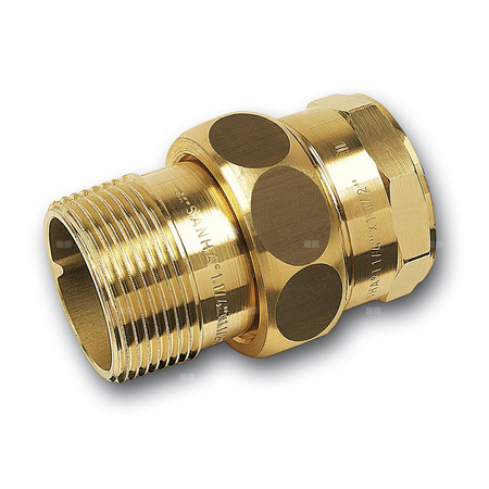 Śrubunek SANHA PURAFIT z uszczelką trzyczęściowy, Cu, 1 1/2'' (GW x GZ)