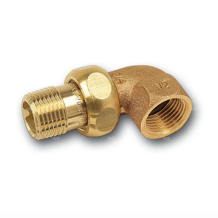 Śrubunek 45' SANHA PURAFIT trzyczęściowy, Cu, 1 1/2'' (GZ)