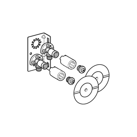 Podkładka izolacyjna akustyczna, do przyłącza prostego, EPDM