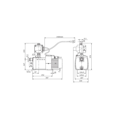 Wilo-HiMulti 3 C 1-44 P pompa do wody deszczowej i pitnej, samozasysająca, ze sterownikiem