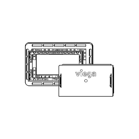 Zestaw montażowy VIEGA 86511 (akcesorium) do podwieszanej miski WC tworzywo sztuczne chromowanie