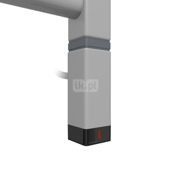 Grzałka TERMA One K30x30, 600W Tuba, Diamond Silver, kabel spiralny z wtyczką [srebrzysty, 2,5m, logo Terma, instr. TERMA]