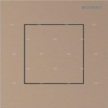 Pneumatyczny zawór spłukujący Geberit do pisuaru, ręczny, Typ 40, stal nierdzewna czerwone złoto, prostokątny