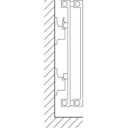 Grzejnik płytowy typ 20 KERMI V-HVV wym. 3200 x 280 mm, kolor biały, moc 1355 W