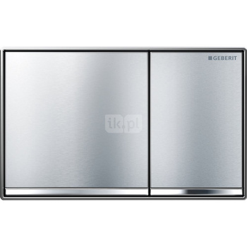 Przycisk uruchamiający Geberit Omega60, przedni/górny, chrom szczotk., prostokątny