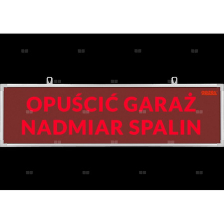 Tabl ostrzeg dwust TP-4.dAs2/H2 OPUŚCIĆ GARAŻ NADMIAR SPALIN wbud syren dwuton, zasil 12V