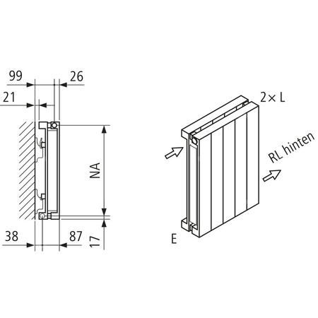 Grzejnik płytowy typ 20 KERMI HVN wym. 1200 x 490 mm, kolor biały, moc 923 W