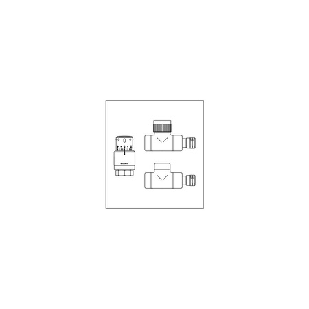 Zestaw przyłączeniowy termostatyczny E/Uni SH DN 15, figura prosta, chromowany