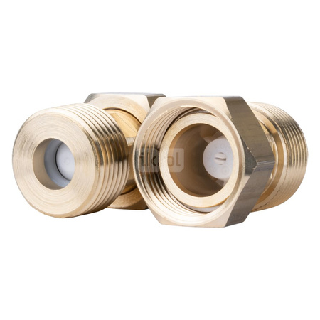 Zawór regulacyjny termostatyczny do wody ciepłej AFRISO ATM 561 ze śrubunkami mosiądz GZ 1'', DN 20, zakres temp. 20...43'C, Kvs 2.5m3/h, max. 90'C, max. 10bar