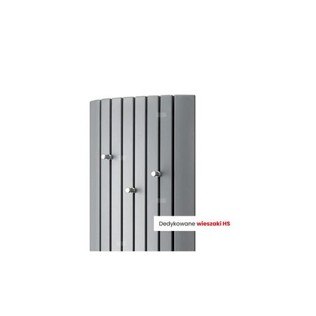 Grzejnik drabinkowy ENIX MEMFIS, wym. 2000 x 420 mm, kolor graphite, moc 923W