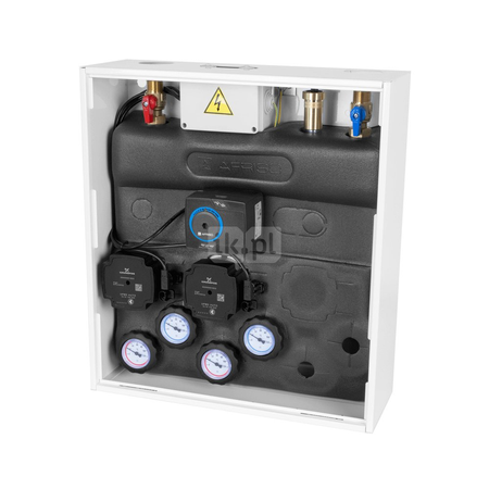 Grupa pompowa AFRISO PrimoBox AZB 405 GZ x GW 3/4'' x 3/4'', z izolacją, z siłownikiem arm 141