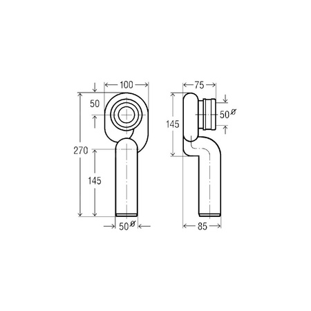 Syfon pisuarowyVIEGA 32338, montaż powierzchniowy, do rury odpływowej 50 mm