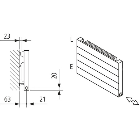 Grzejnik płytowy typ 11 KERMI HHN, z osłonami wym. 770 x 700 mm, kolor biały, moc 651 W