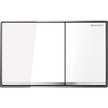 Przycisk uruchamiający Geberit Omega60, przedni/górny, biały, prostokątny