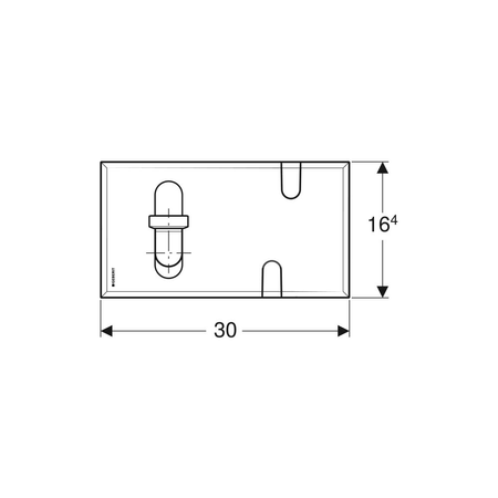 Uchwyt węża Geberit do płytek przykrywających, do baterii umywalkowych z podtynkową skrzynką funkcyjną