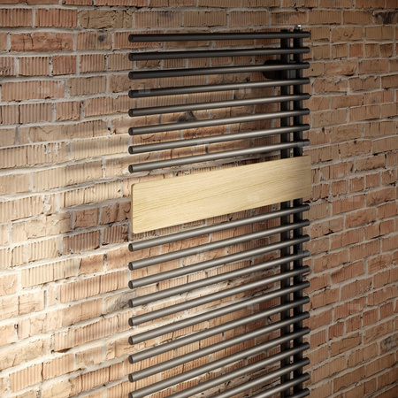 Kermi®Credo®Half®round-E 1400x600x46 800W,srebro/drewno,prawo,WRS biały,SK1