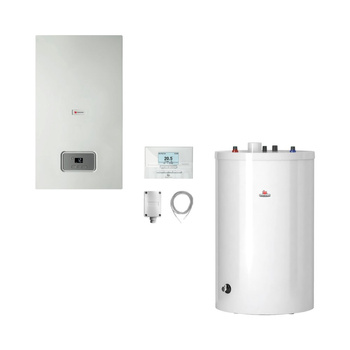 Pakiet - Kocioł gazowy jednofunkcyjny SAUNIER DUVAL Thelia Condens AS 30-A (H-PL) R1 kondensacyjny wiszący 7.5-29.8kW + Czujnik temperatury zewnętrznej + Regulator EXACONTROL E7C + Zasobnik c.w.u FE 150/6 BM