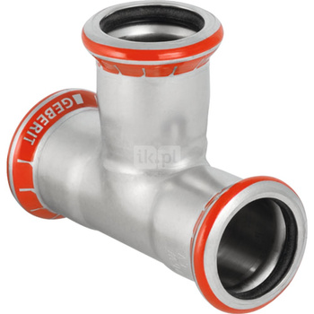 Trójnik GEBERIT Mapress C-Stahl równoprzelotowy 90' stal (ocynk) 18 mm MZ