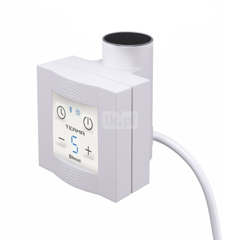 Grzałka TERMA KTX 4 Blue, 300 W \ Tuba, RAL 9016, kabel spiralny z wtyczką [biały, 2,5m, logo Terma,