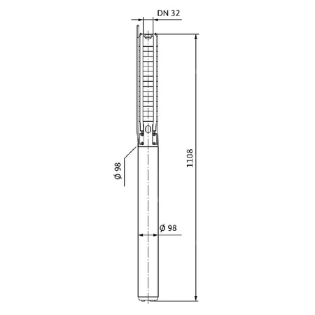 Pompa głębinowa 1-fazowa WILO Sub TWI4.02-28-D częstotliwość 50 Hz, moc 1.5 kW 10.5 A, prędkość obrotowa 2830 obr/min