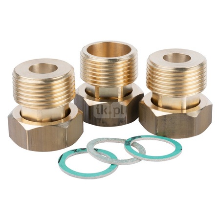 Zawór regulacyjny termostatyczny do wody ciepłej AFRISO ATM 361 ze śrubunkami mosiądz GZ 1'', DN 20, zakres temp. 20...43'C, Kvs 1.6m3/h, max. 90'C, max. 10bar