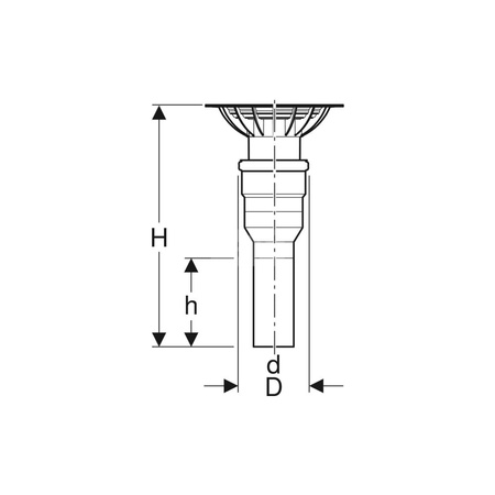 Króciec przyłączeniowy Geberit do odpływu prysznicowego międzykondygnacjami: Czarny