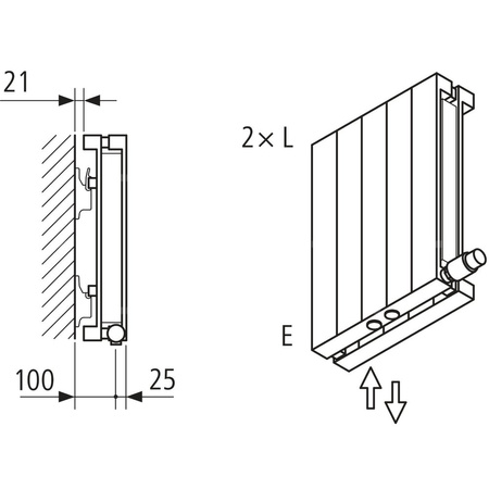 Grzejnik płytowy typ 20 KERMI V-HVV wym. 1800 x 1540 mm, kolor biały, moc 4209 W