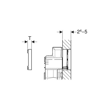 Zestaw elementów dystansowych Geberit Sigma60 (2 szt.)