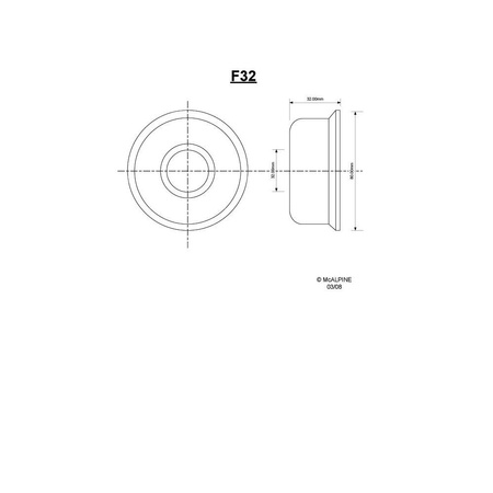 Rozeta wypukła 32mm