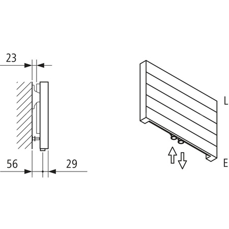 Grzejnik płytowy typ 11 KERMI HHN, z osłonami wym. 700 x 4000 mm, kolor biały, moc 3524 W