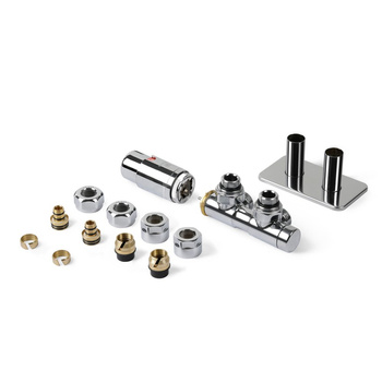 Zestaw instalacyjny TWINS kątowy lewy All in (ATSGSO CFK-L) VT Chrom