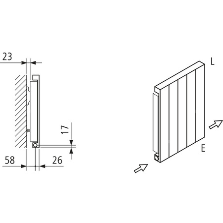 Grzejnik płytowy typ 11 KERMI HVN wym. 1200 x 210 mm, kolor biały, moc 372 W