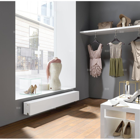 Grzejnik płytowy Kermi® Plan-V typ 33 705x157x2605 biały, 10 bar, zaworowy lewy, z osłonami