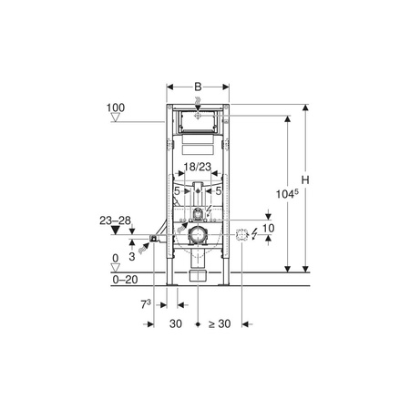 Akcesoria montażowe do elementu montażowego Geberit Duofix do wiszących misek WC, ze spłuczką podtynkową Sigma 12 cm