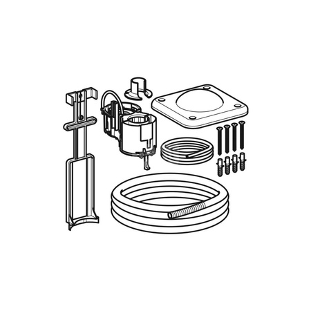 Przycisk nożny podłogowy Geberit, pneumatyczny, do systemu spłukiwania WC