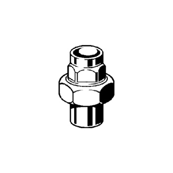 Złącze VIEGA 94340 trzyczęść., brąz / brąz, 12 mm (lut wewnętrzny x lut wewnętrzny), 30 mm z uszczelką