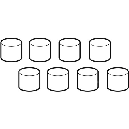 Zestaw nakładek izolacyjnych Geberit do zestawu wykończeniowego, do pokrycia płytkami ceramicznymi (8 szt.)