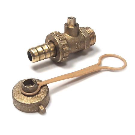 Zawór wodny COMAP Spustowy z korkiem GZ 1/2'' x złączka do węża 1/2''