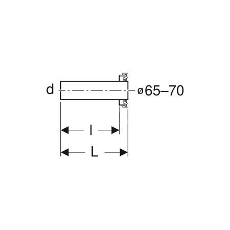 Uszczelka gumowa Geberit: d=55–68mm, d min.=55mm, d maks.=68mm, d1=88mm