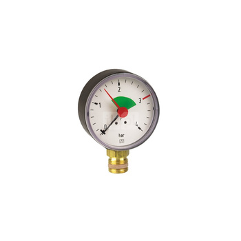 Manometr z rurką Bourdona AFRISO HZ grzewczy 0/4 bar G1/4B aksjalne fi 80 mm, kl. 2.5%
