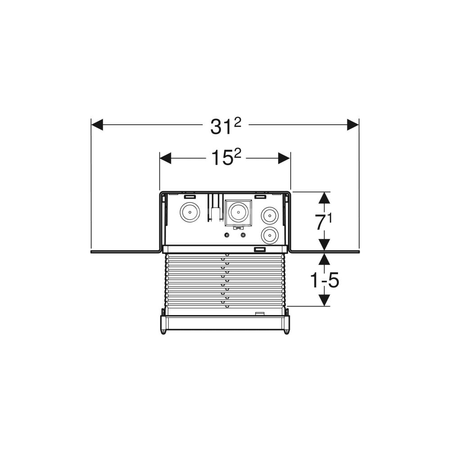Wężyk kompletny do skrzynki funkcyjnej do baterii stojących Geberit Brenta/Piave