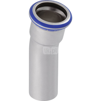 Kolano 15' GEBERIT Mapress Edelstahl jednokielichowe, stal nierdzewna, 15 mm, DN 12 x 15 mm x DN 12 (końcówka wciskowa x mufa zaprasowywana) z uszczelką