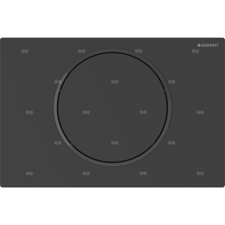Elektroniczny zestaw uruchamiający WC Geberit, RF, Sigma10, 12cm, stal nierdz., czarny mat, easy-to-clean