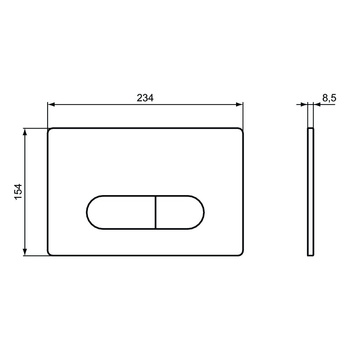 OLEAS PRZYCISK SPŁUKUJĄCY P1 CHROM MAT